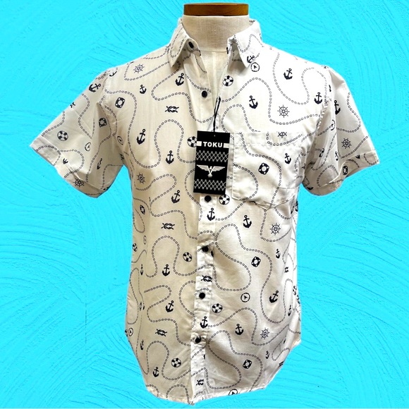 Toku Other - NWT Blue & White Nautical Cotton Blend European Slim Fit. Multiple sizes